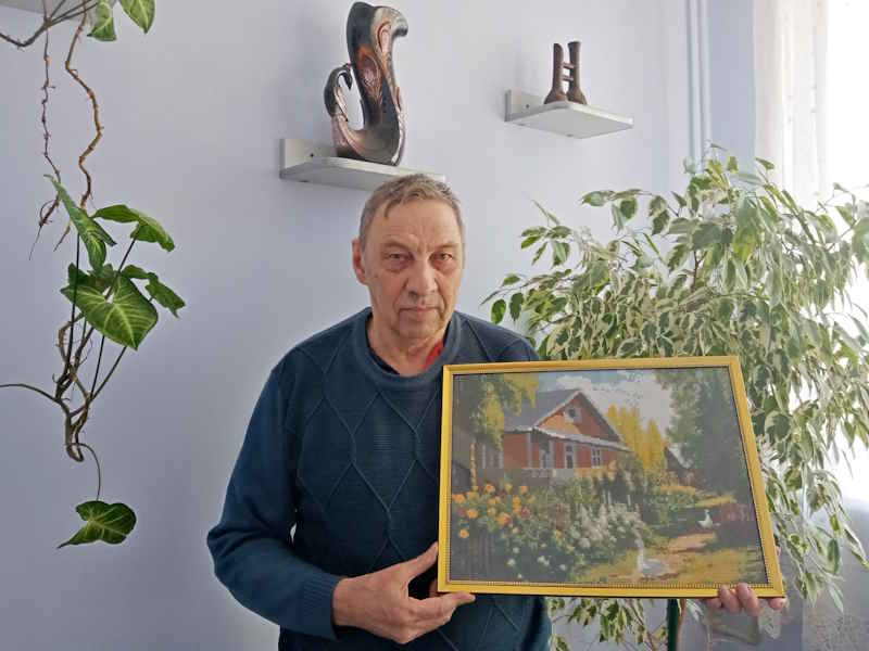 Алмазная вышивка «Домик в деревне» 